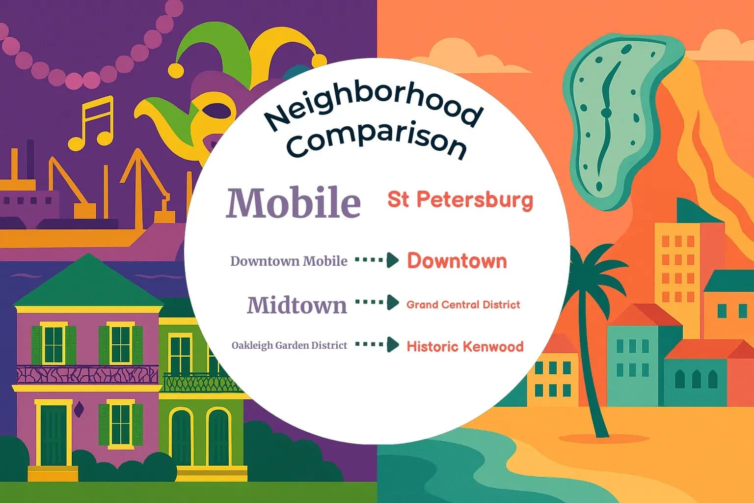 Mobile vs St. Petersburg Neighborhood Comparison