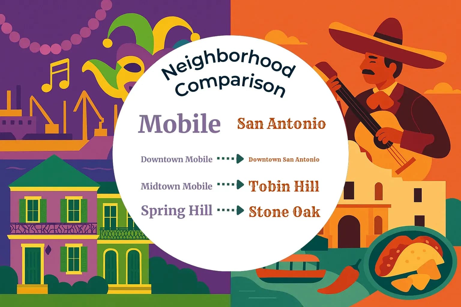 Mobile vs San Antonio Neighborhood Comparison