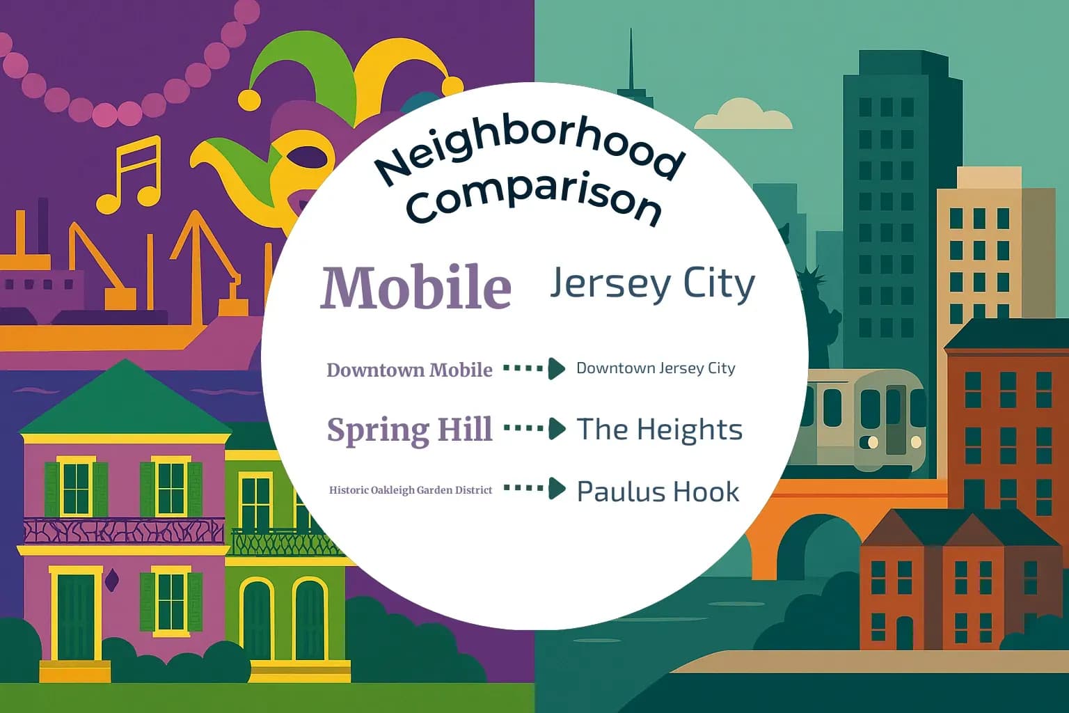 Mobile vs Jersey City Neighborhood Comparison
