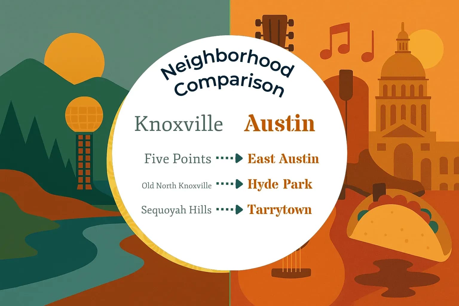 Knoxville vs Austin Neighborhood Comparison