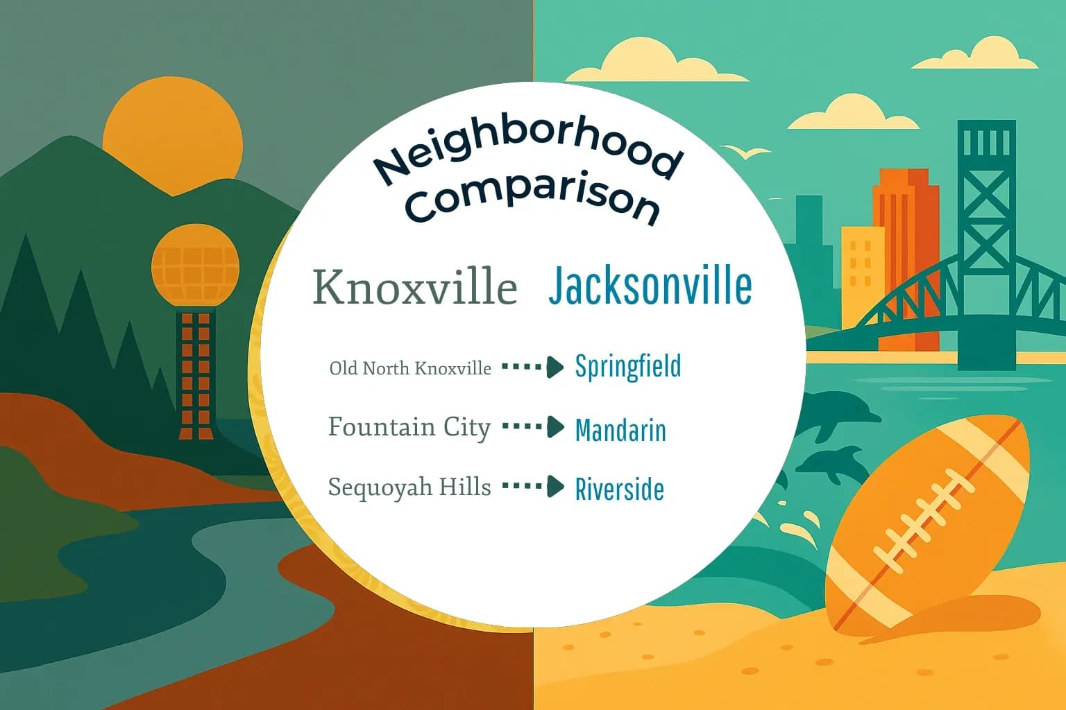 Knoxville vs Jacksonville Neighborhood Comparison