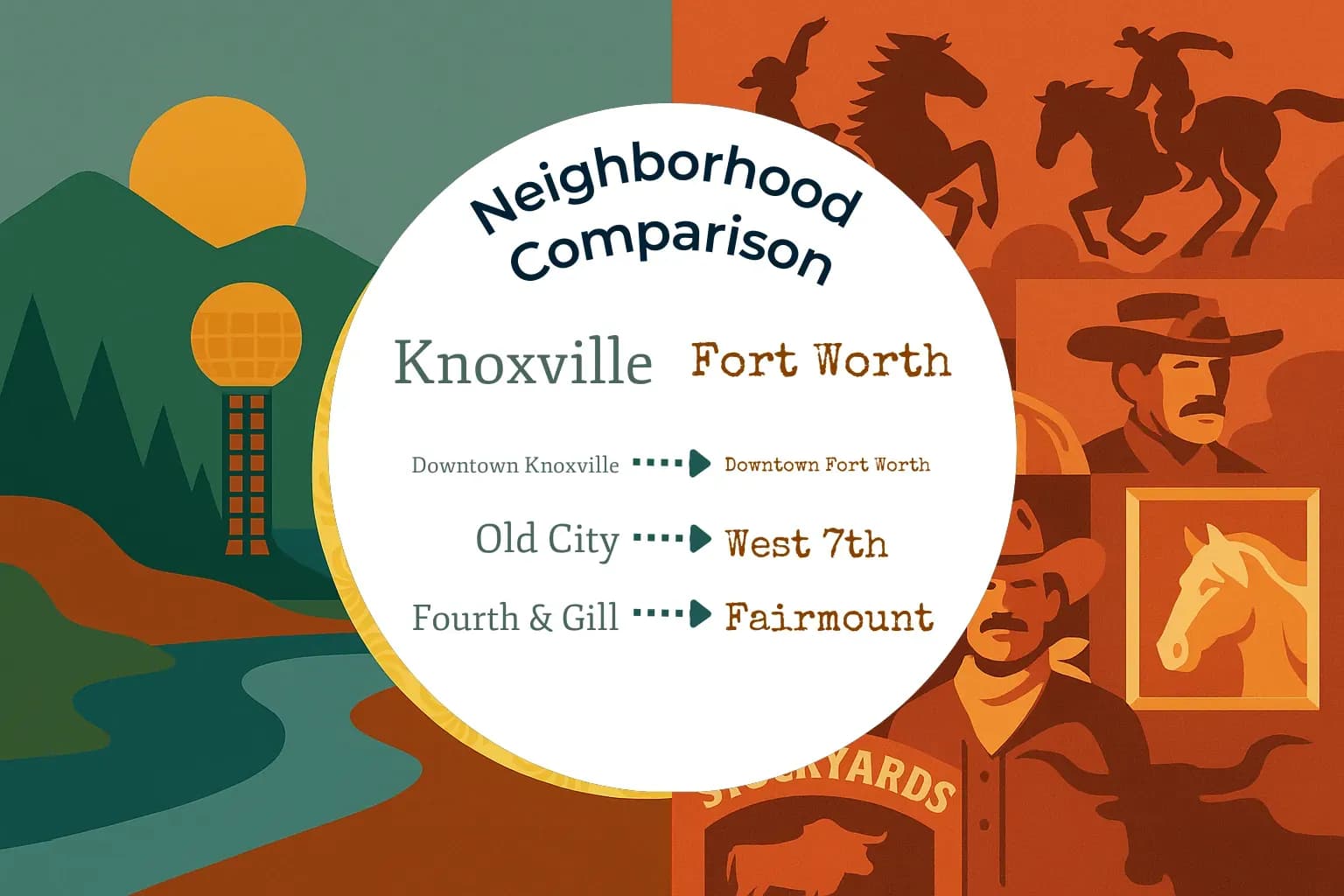 Knoxville vs Fort Worth Neighborhood Comparison