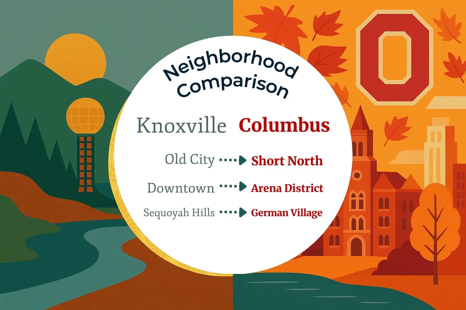 Knoxville vs Columbus Neighborhood Comparison