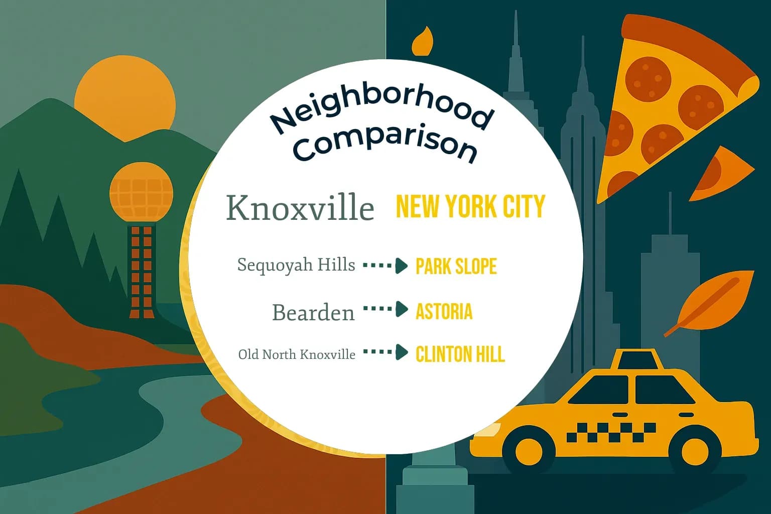 Knoxville vs New York City Neighborhood Comparison