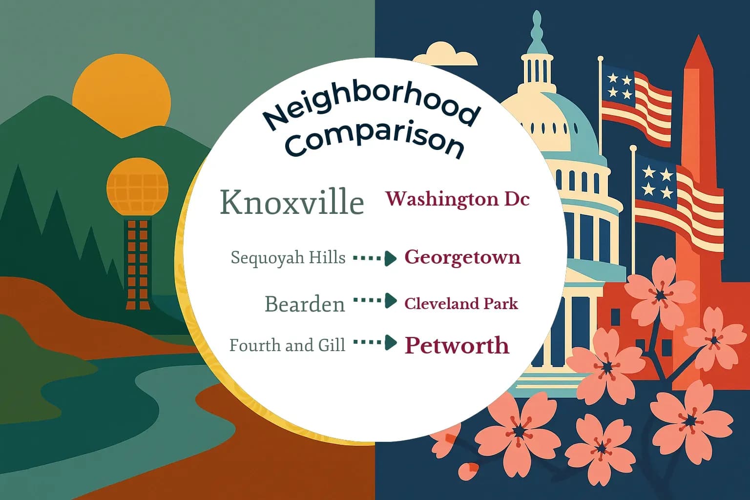 Knoxville vs Washington DC Neighborhood Comparison