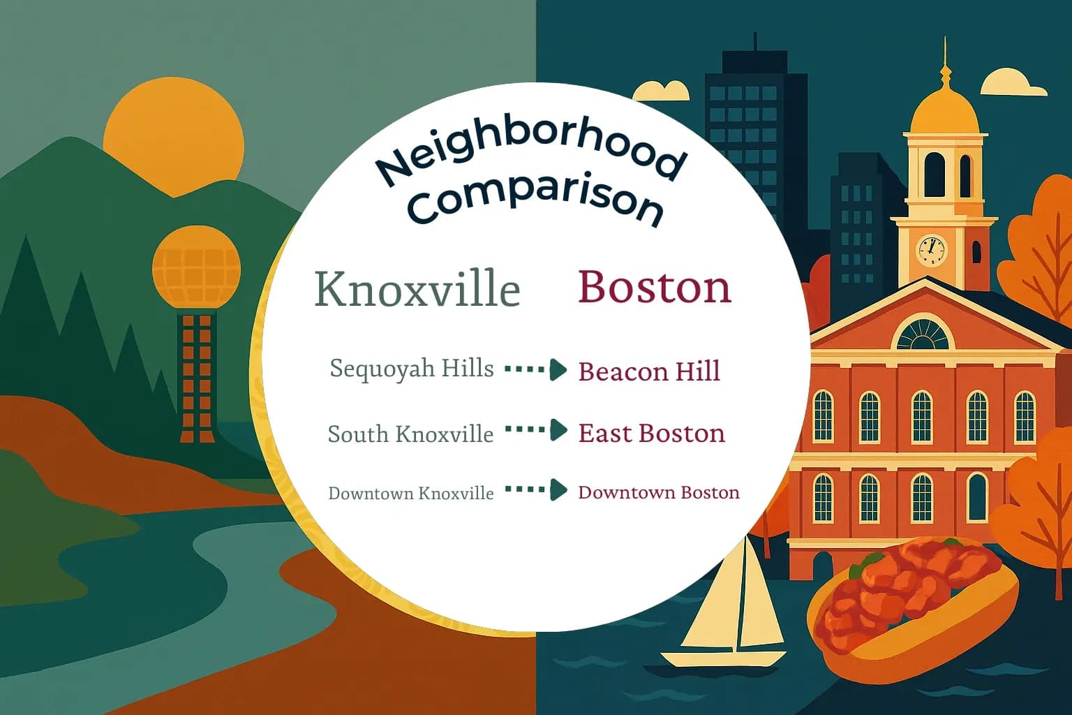 Knoxville vs Boston Neighborhood Comparison