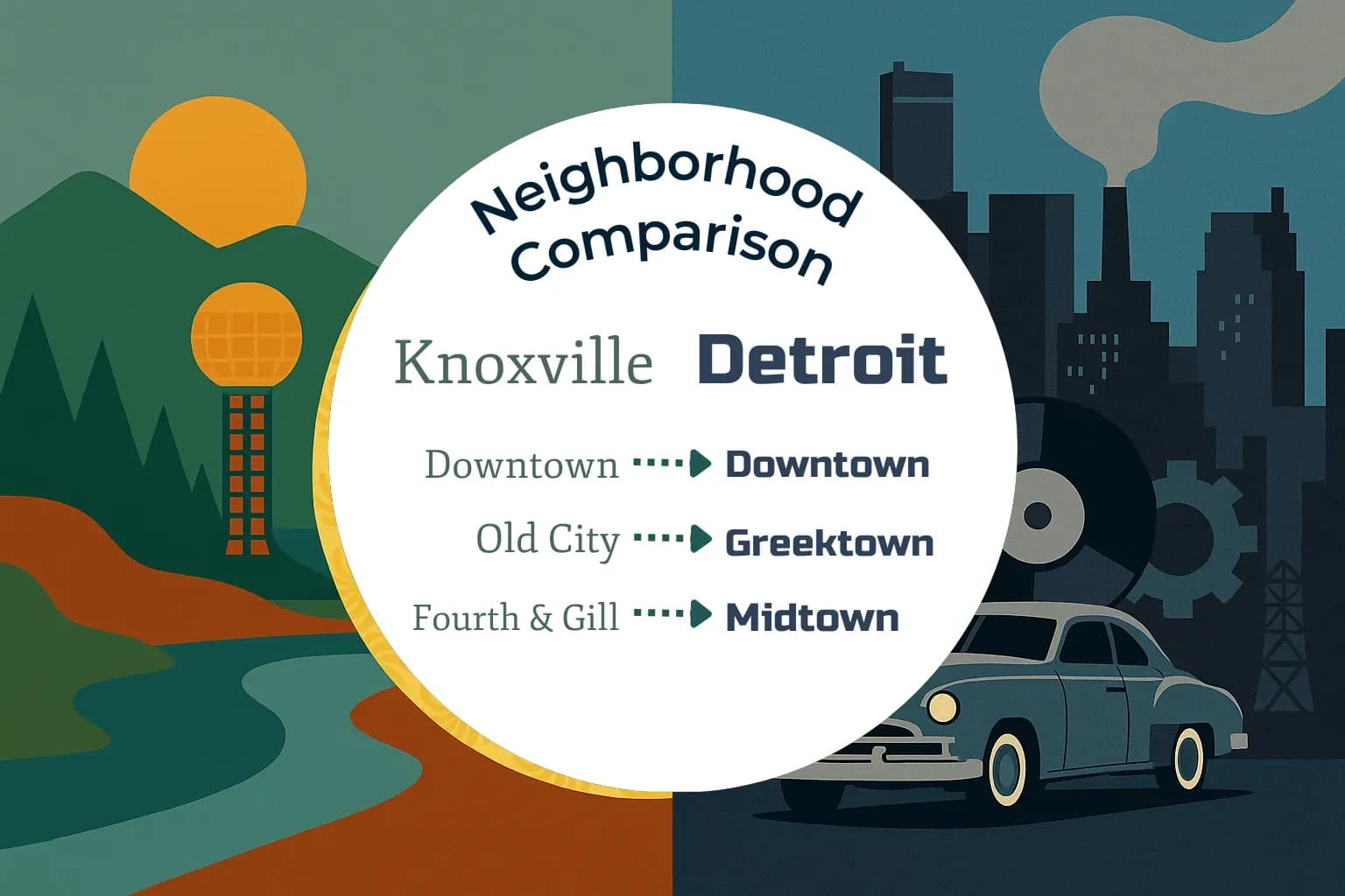 Knoxville vs Detroit Neighborhood Comparison