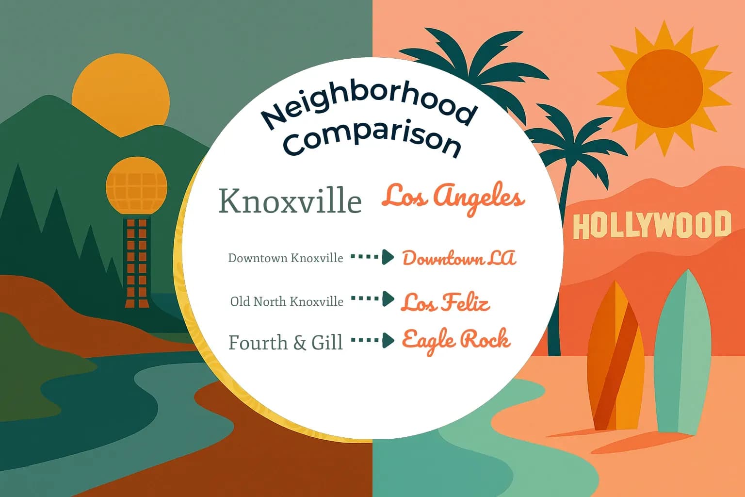 Knoxville vs Los Angeles Neighborhood Comparison
