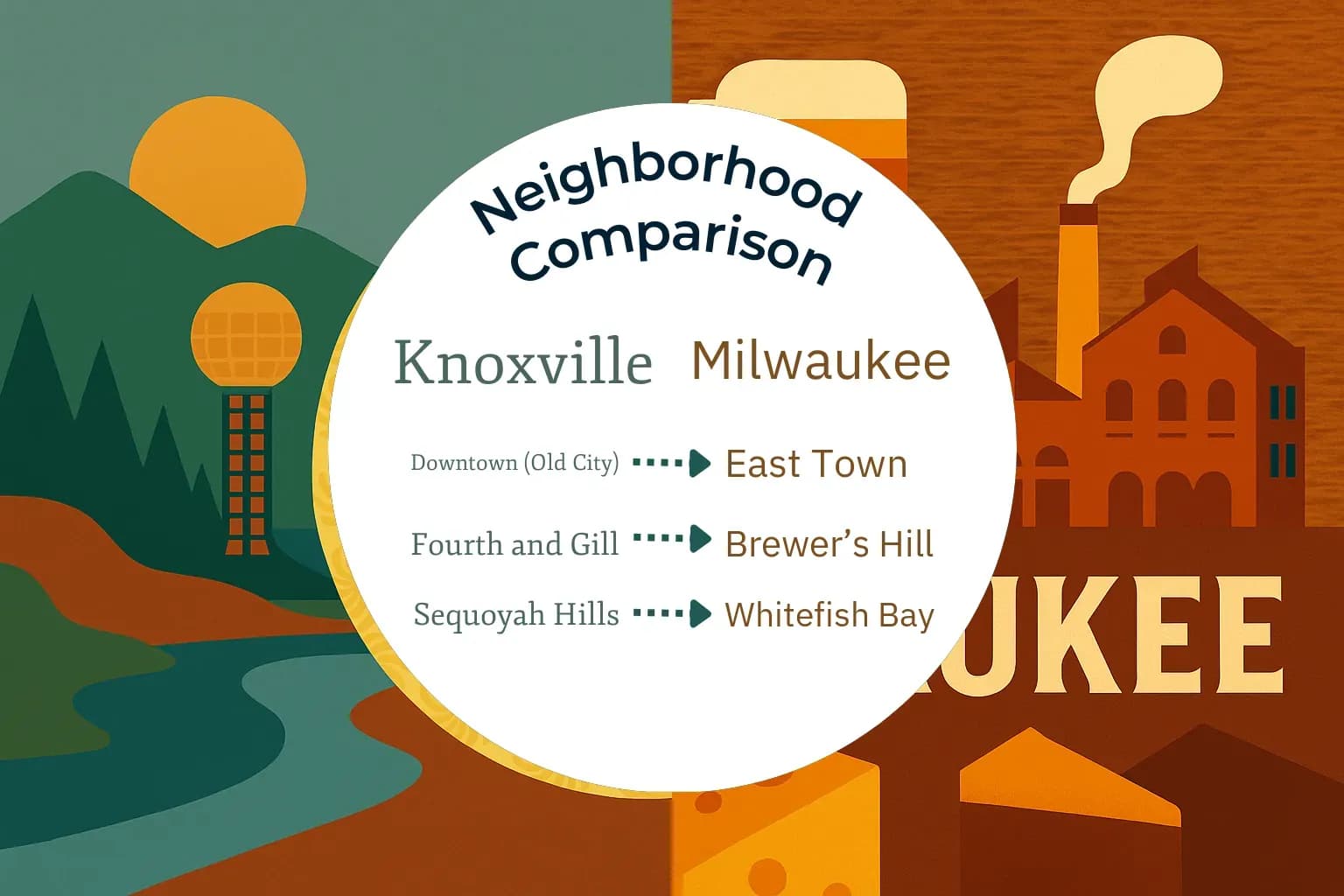Knoxville vs Milwaukee Neighborhood Comparison