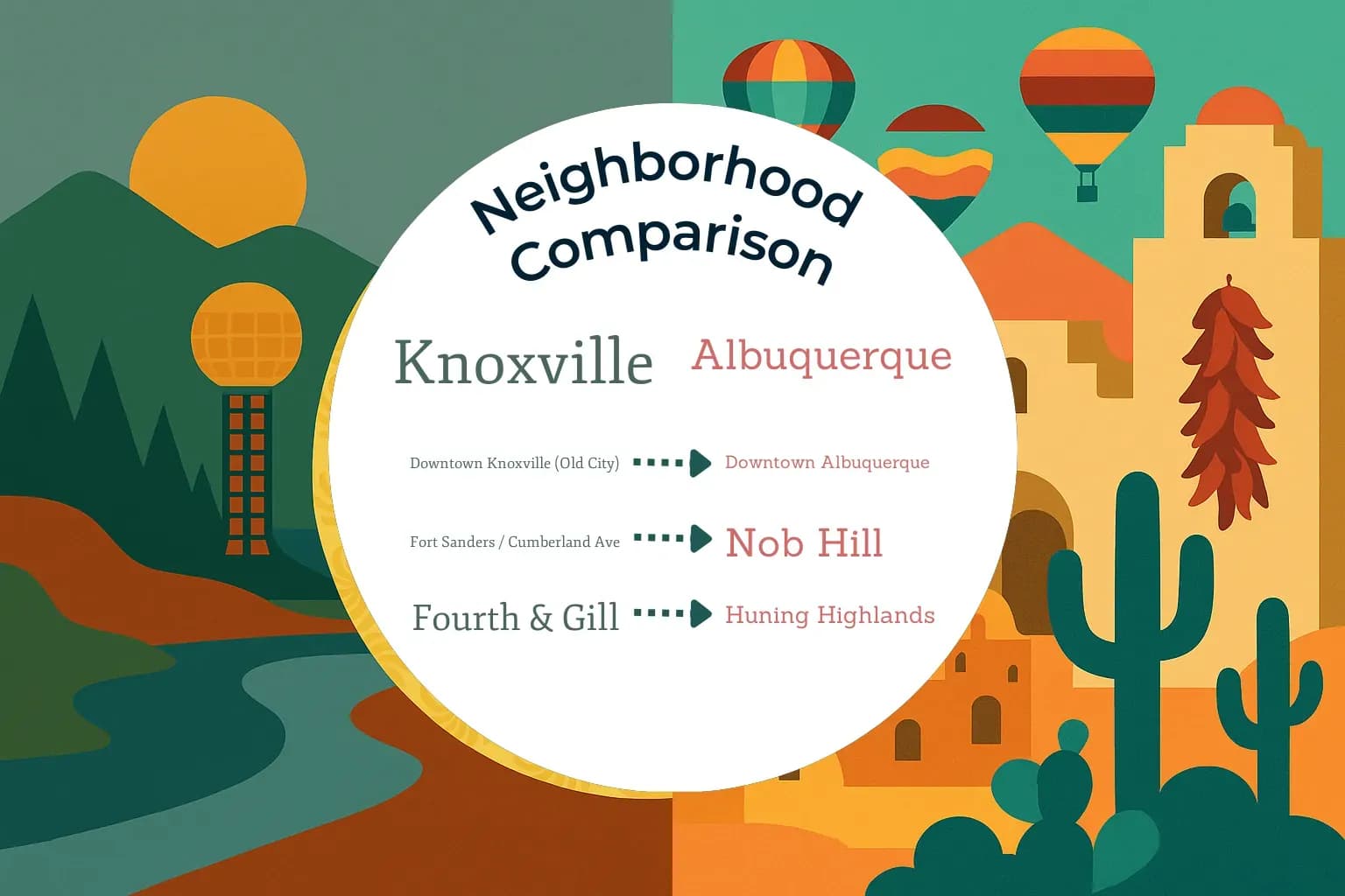 Knoxville vs Albuquerque Neighborhood Comparison