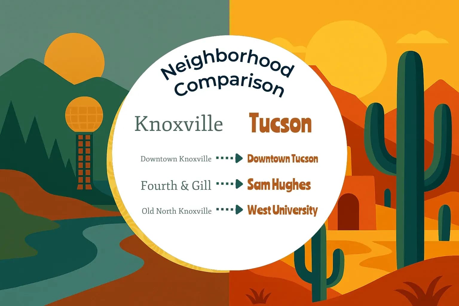 Knoxville vs Tucson Neighborhood Comparison