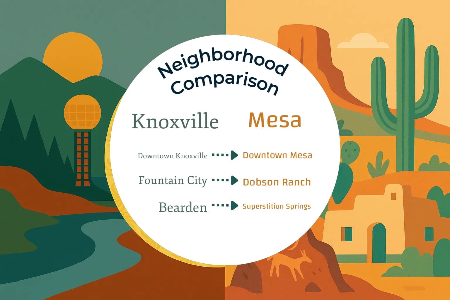 Knoxville vs Mesa Neighborhood Comparison