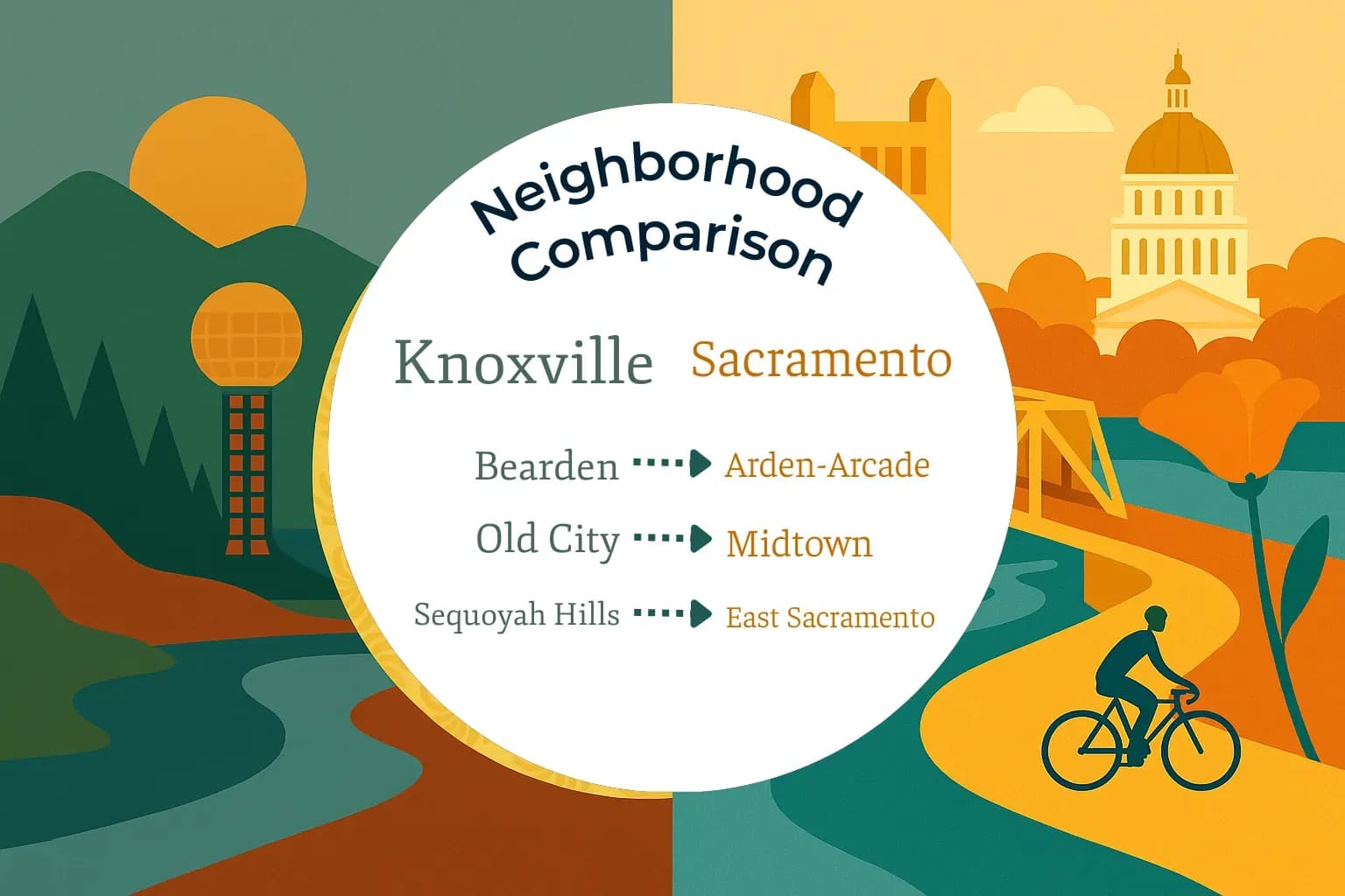 Knoxville vs Sacramento Neighborhood Comparison