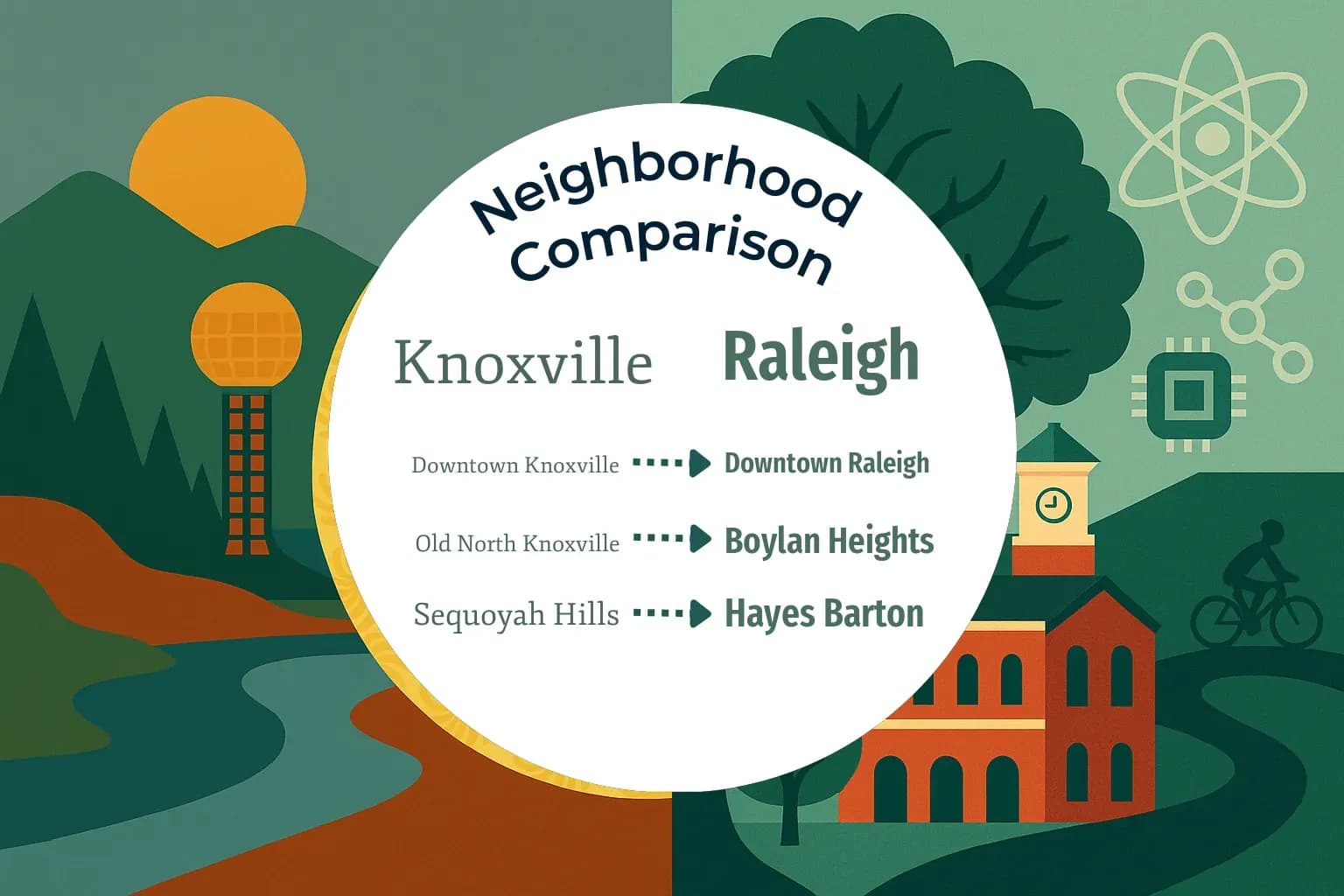 Knoxville vs Raleigh Neighborhood Comparison