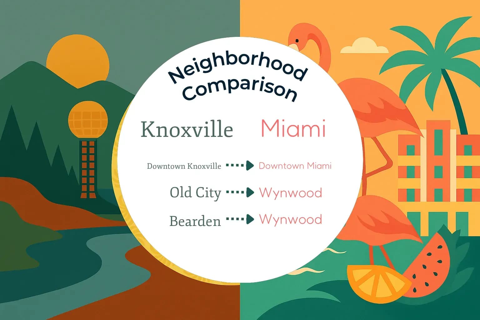 Knoxville vs Miami Neighborhood Comparison