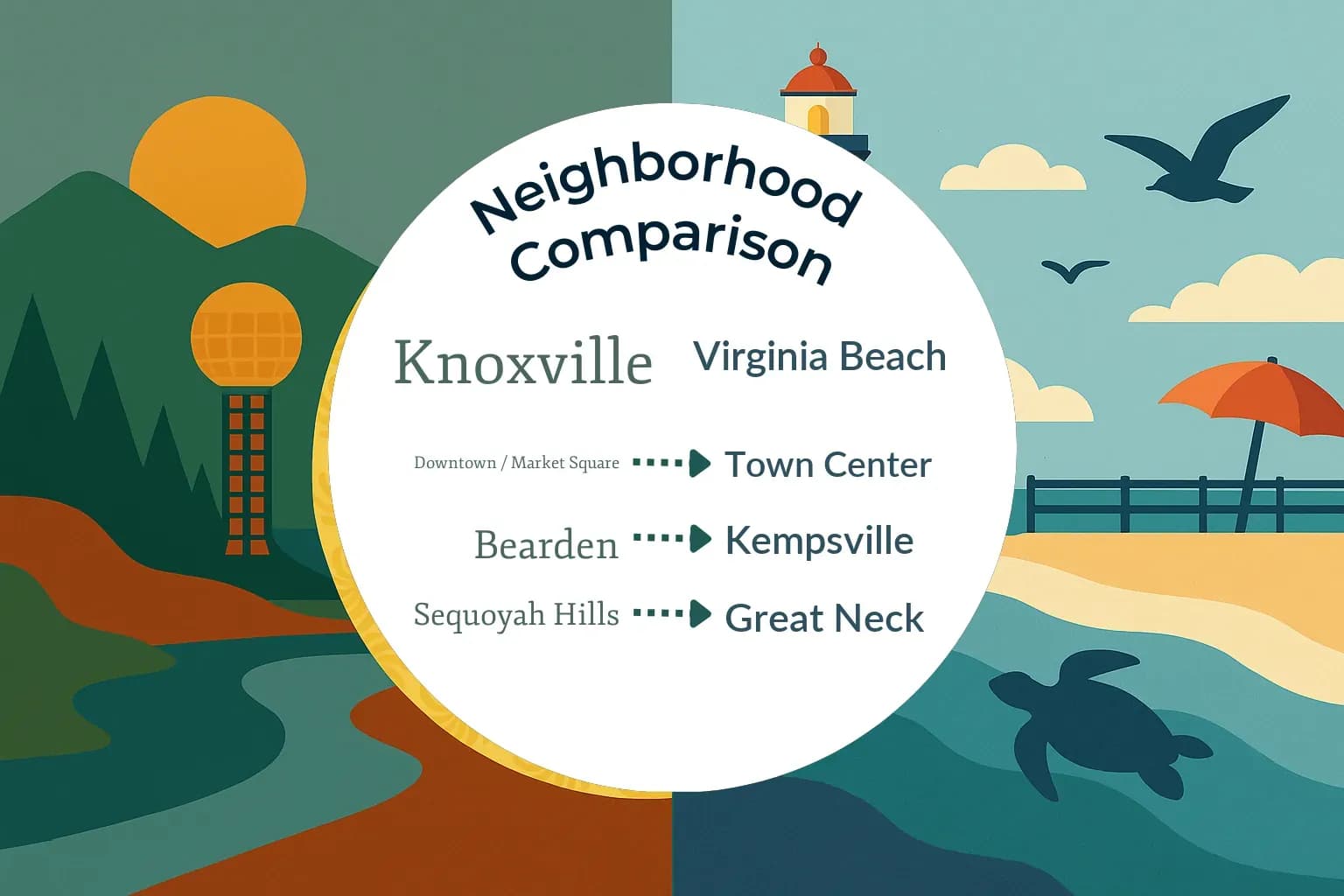 Knoxville vs Virginia Beach Neighborhood Comparison