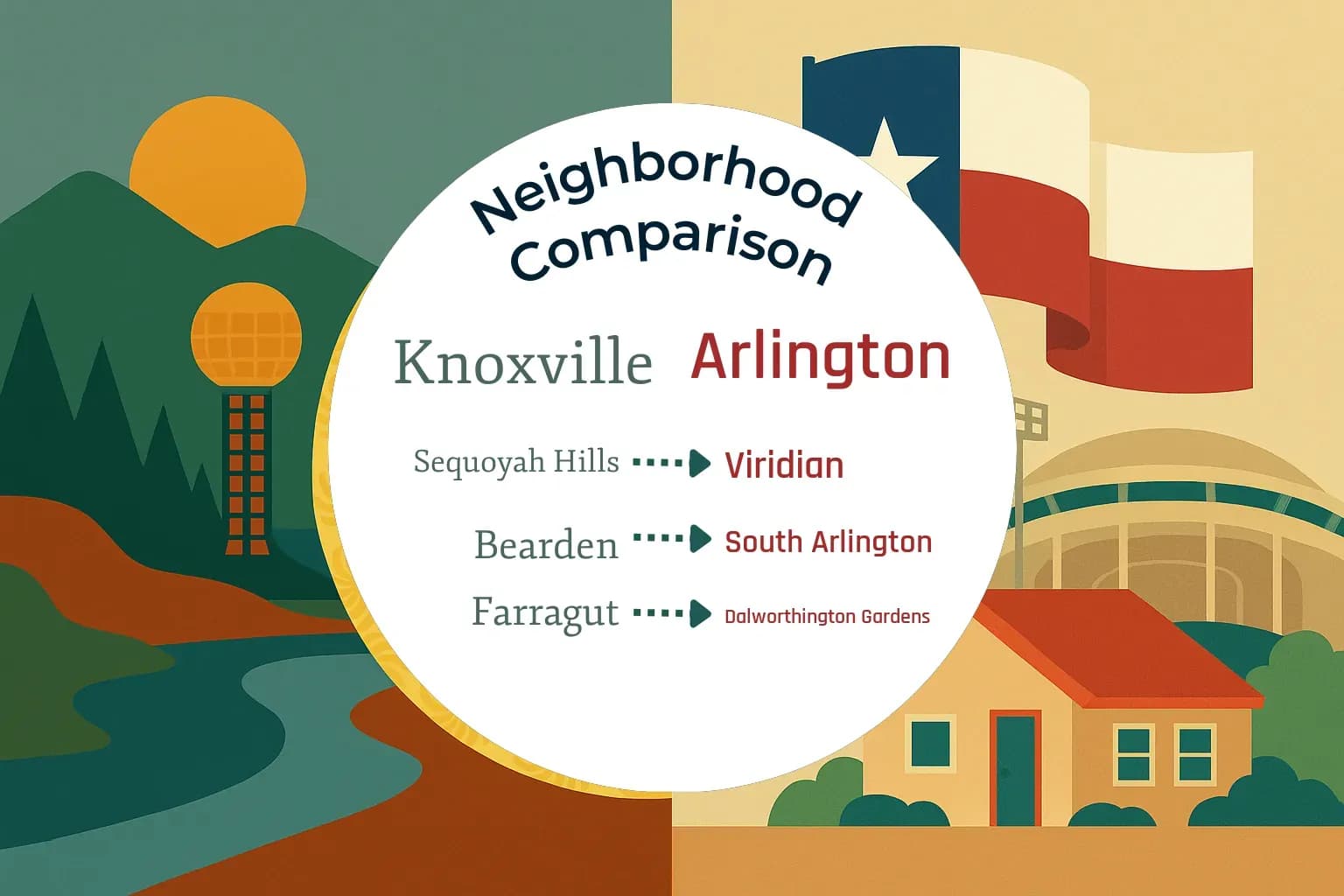 Knoxville vs Arlington Neighborhood Comparison