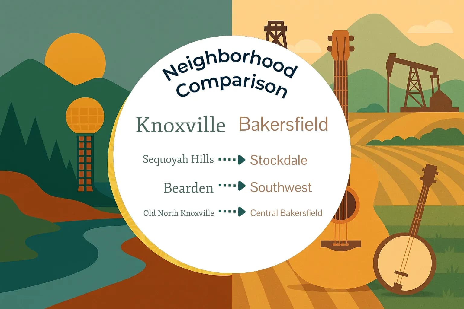 Knoxville vs Bakersfield Neighborhood Comparison