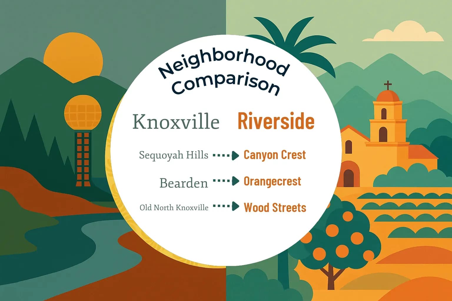 Knoxville vs Riverside Neighborhood Comparison
