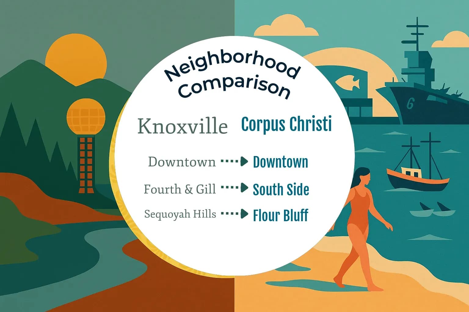Knoxville vs Corpus Christi Neighborhood Comparison