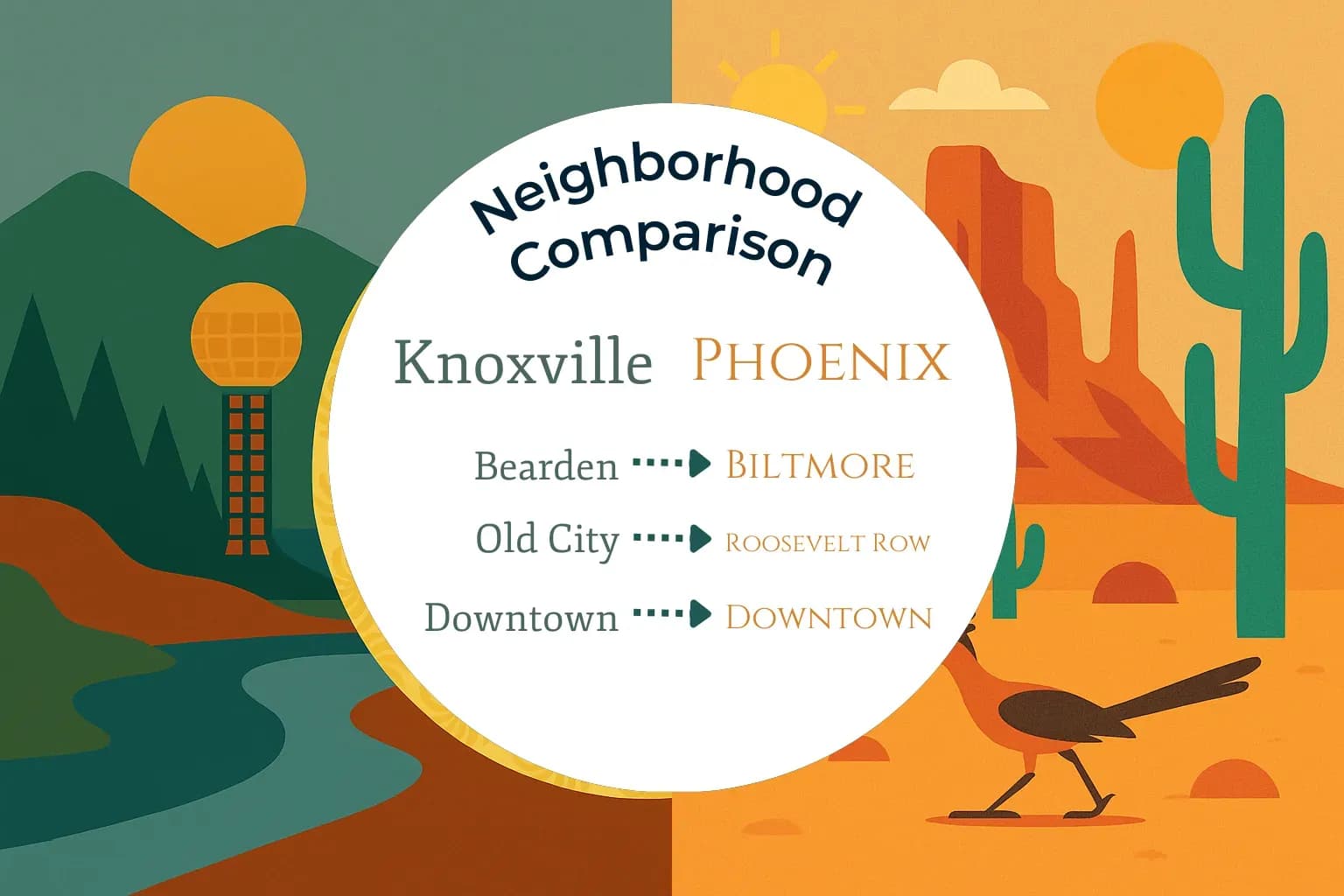 Knoxville vs Phoenix Neighborhood Comparison