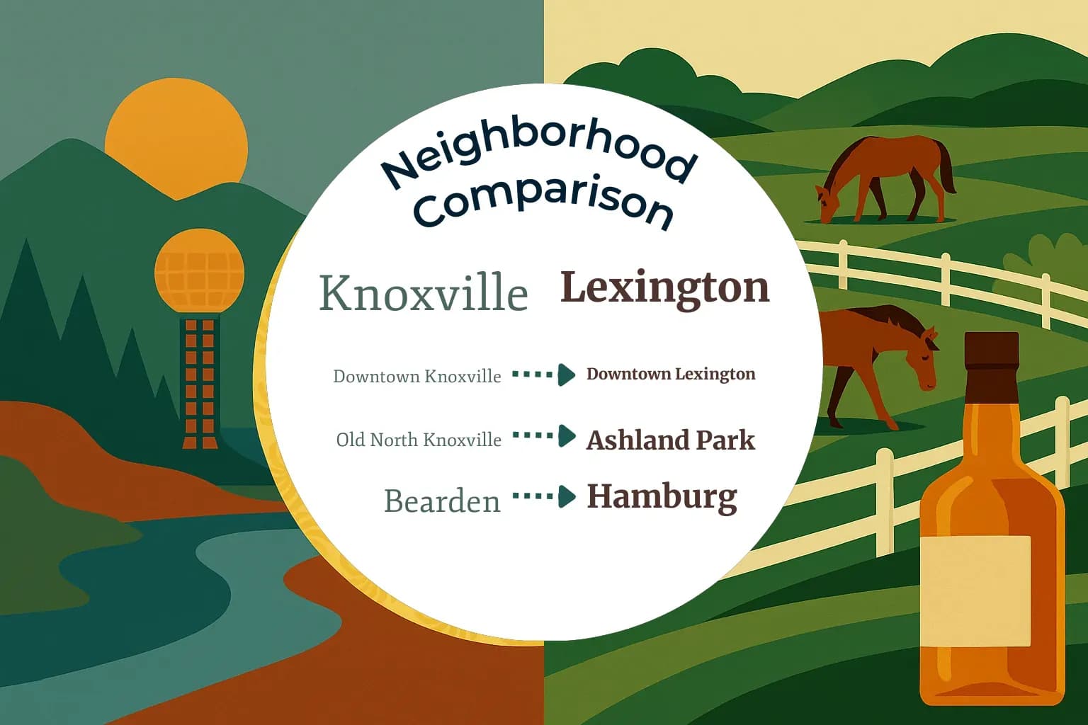 Knoxville vs Lexington Neighborhood Comparison