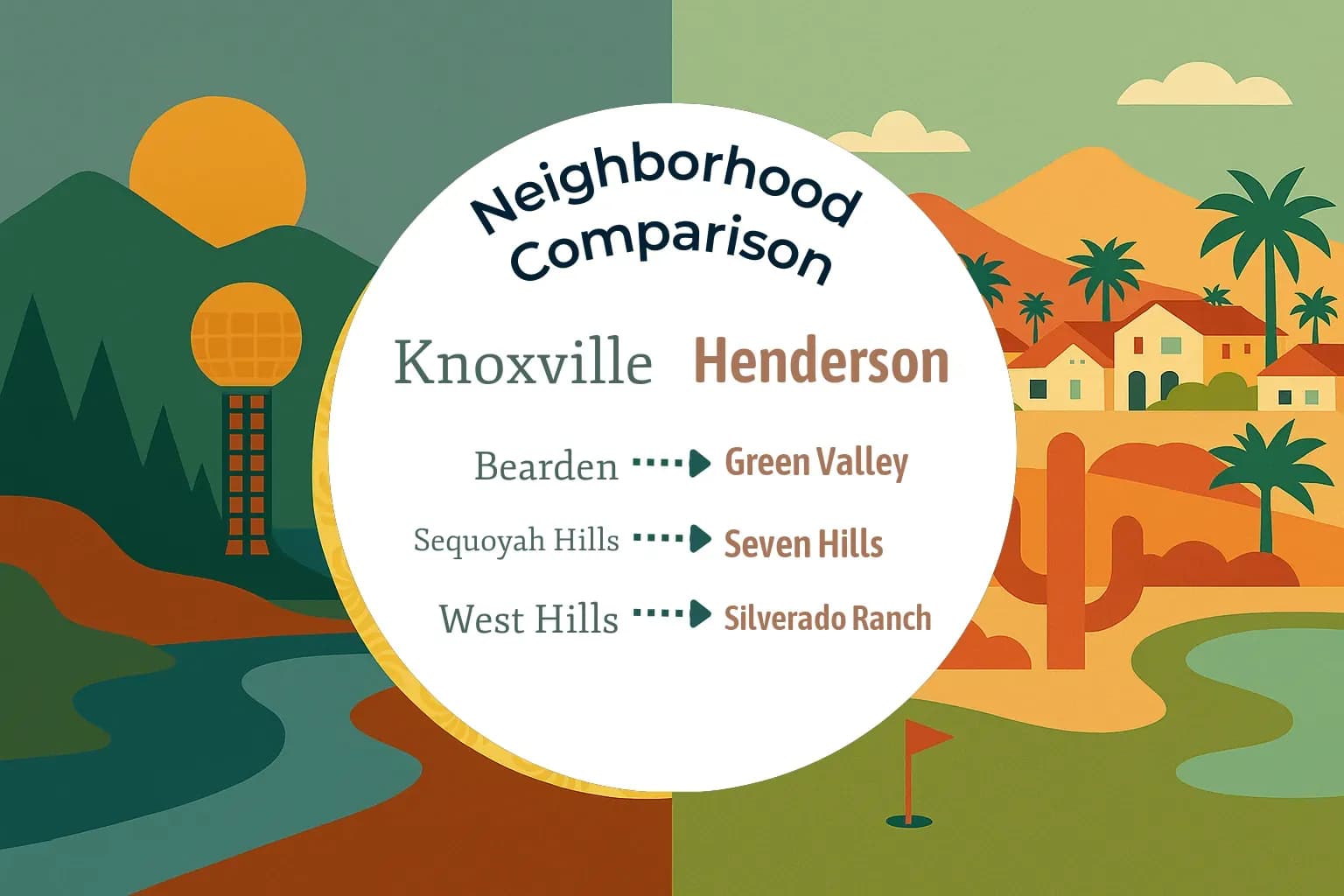 Knoxville vs Henderson Neighborhood Comparison