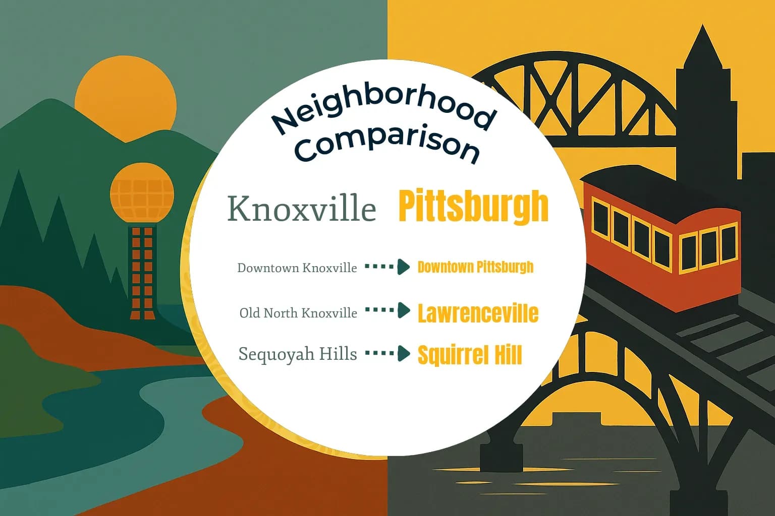 Knoxville vs Pittsburgh Neighborhood Comparison
