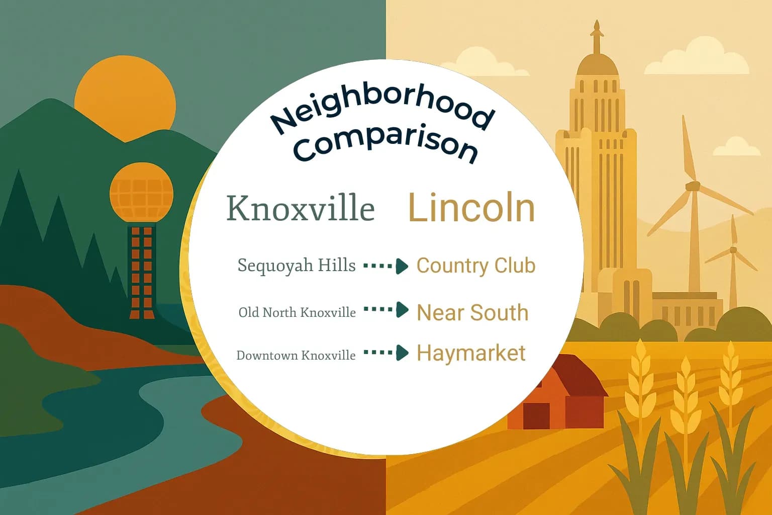 Knoxville vs Lincoln Neighborhood Comparison