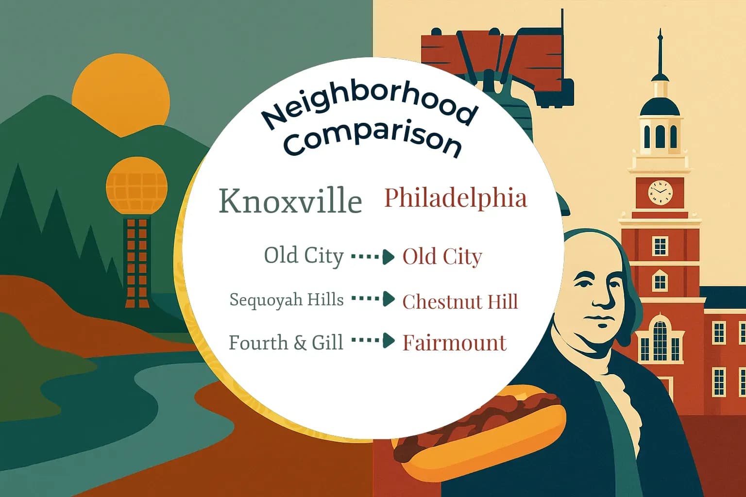 Knoxville vs Philadelphia Neighborhood Comparison