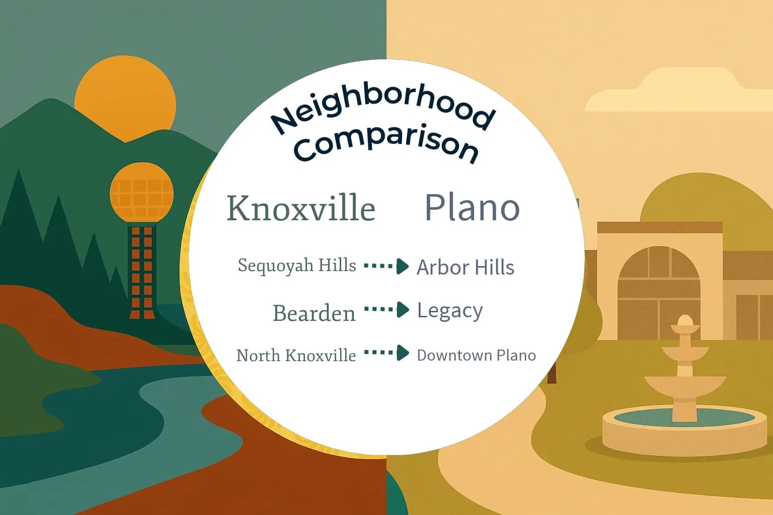Knoxville vs Plano Neighborhood Comparison