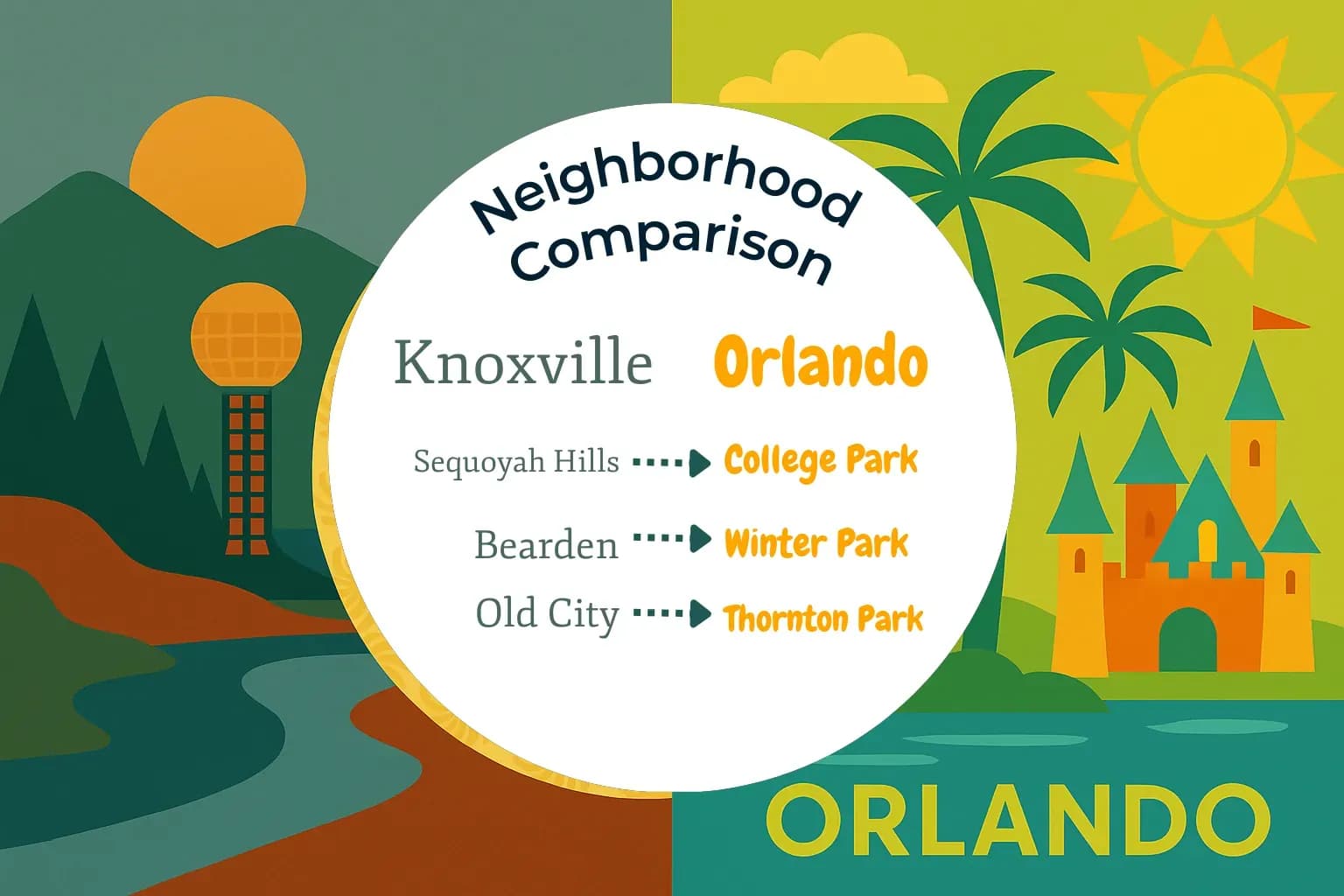 Knoxville vs Orlando Neighborhood Comparison
