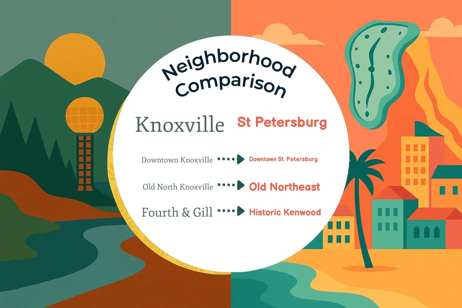 Knoxville vs St. Petersburg Neighborhood Comparison