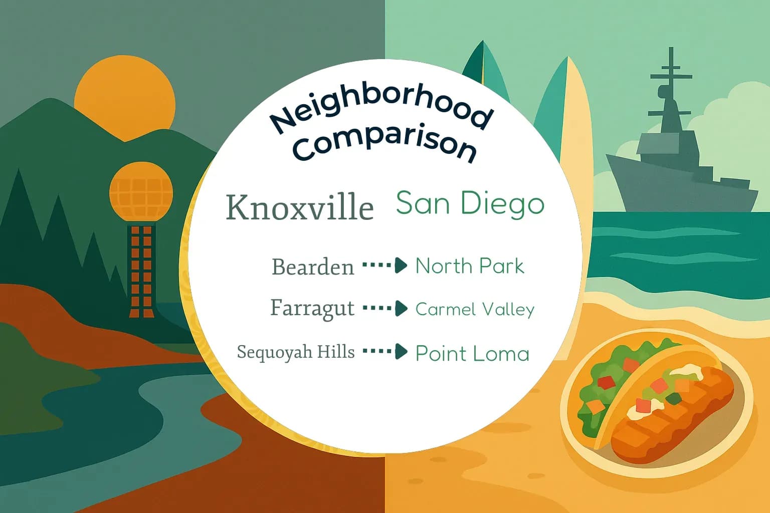 Knoxville vs San Diego Neighborhood Comparison