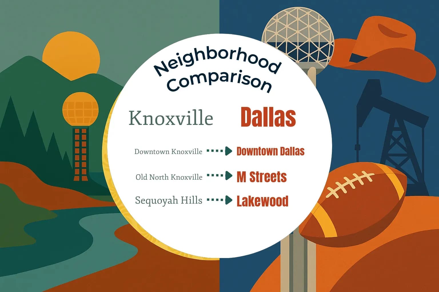 Knoxville vs Dallas Neighborhood Comparison