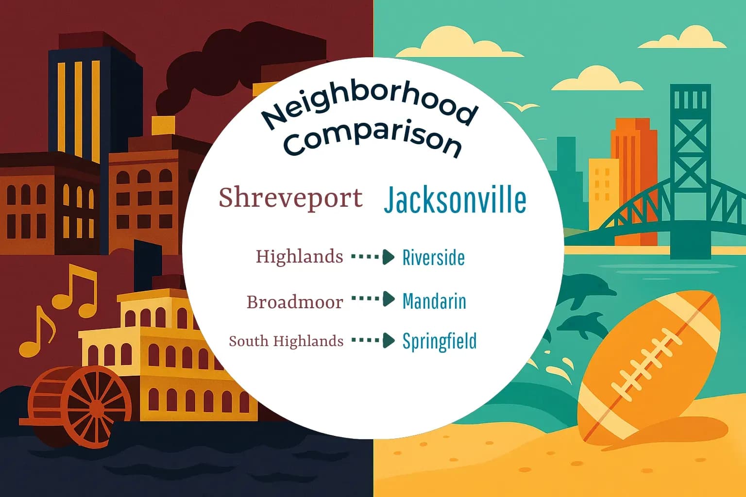 Shreveport vs Jacksonville Neighborhood Comparison