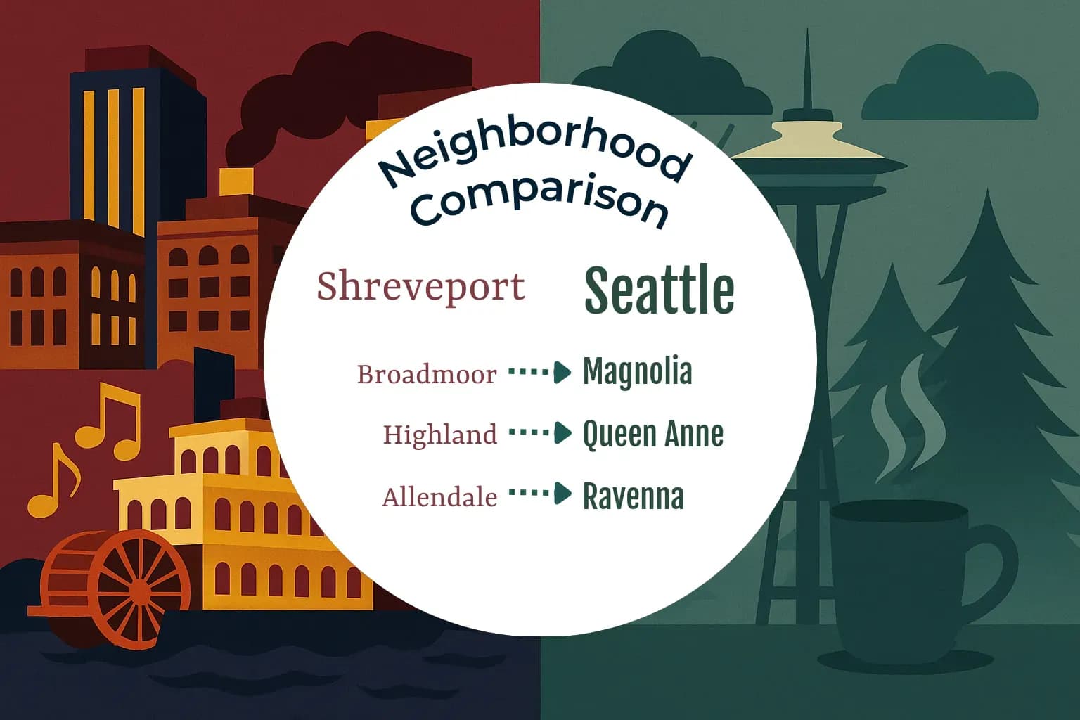 Shreveport vs Seattle Neighborhood Comparison