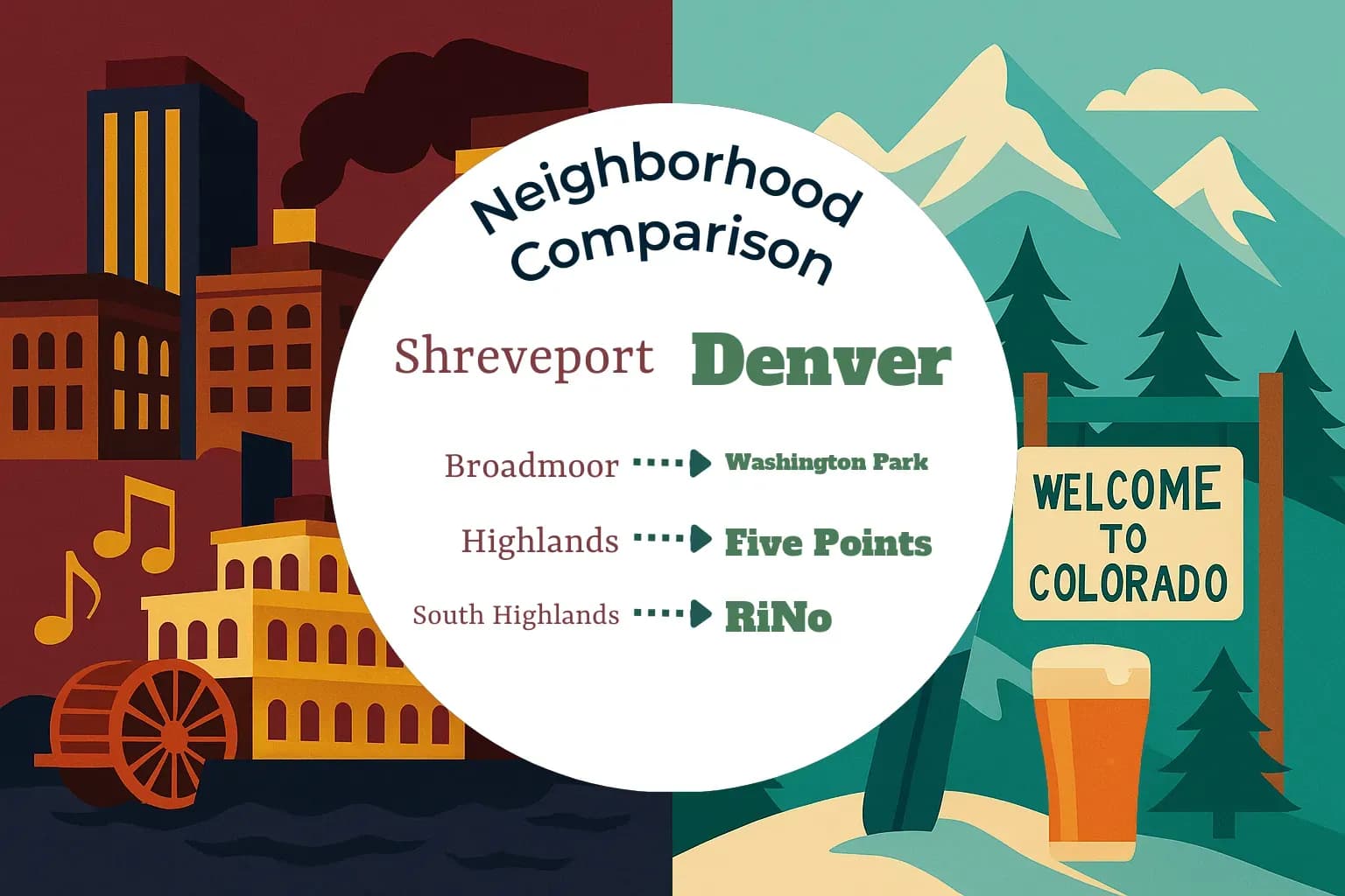 Shreveport vs Denver Neighborhood Comparison