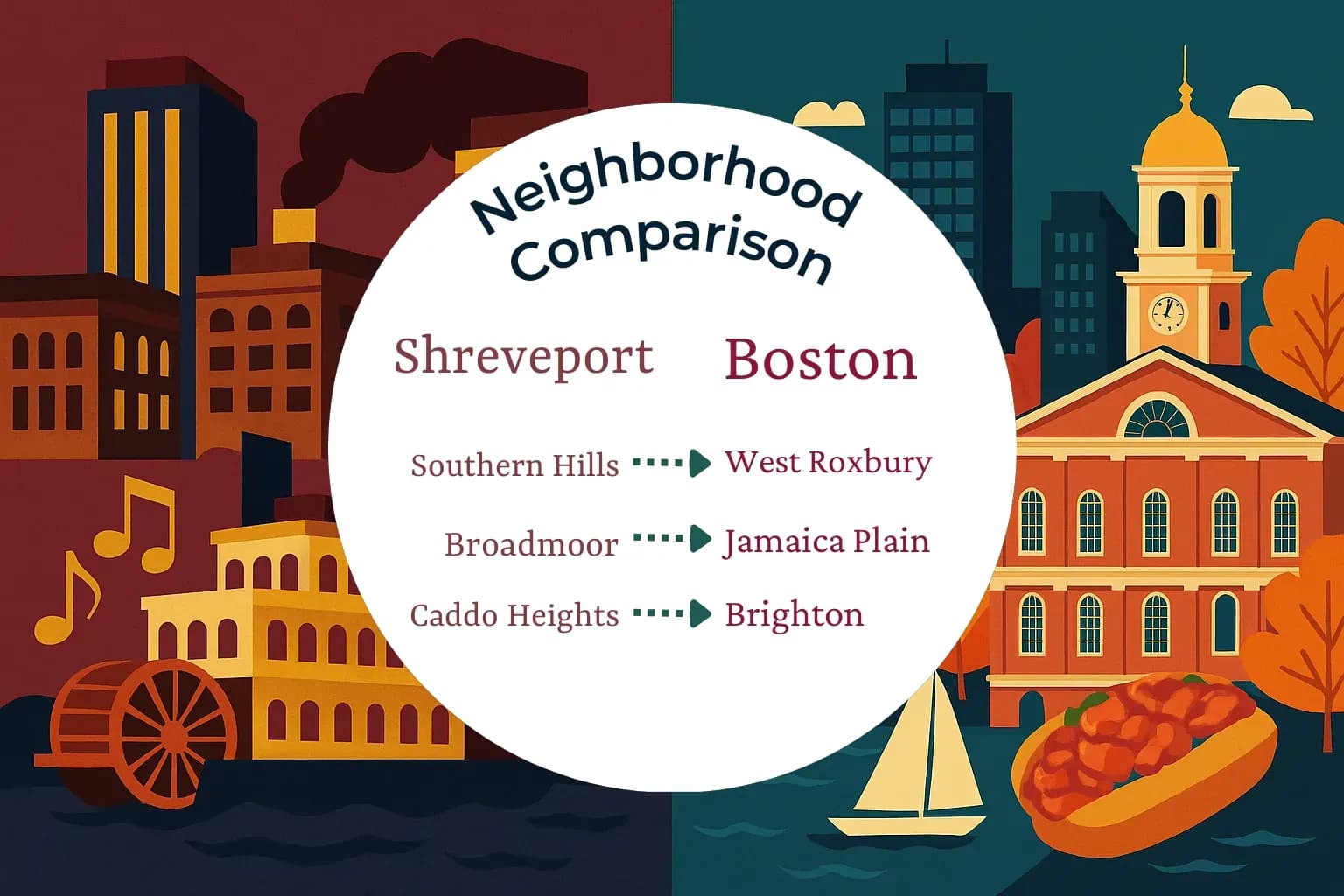 Shreveport vs Boston Neighborhood Comparison