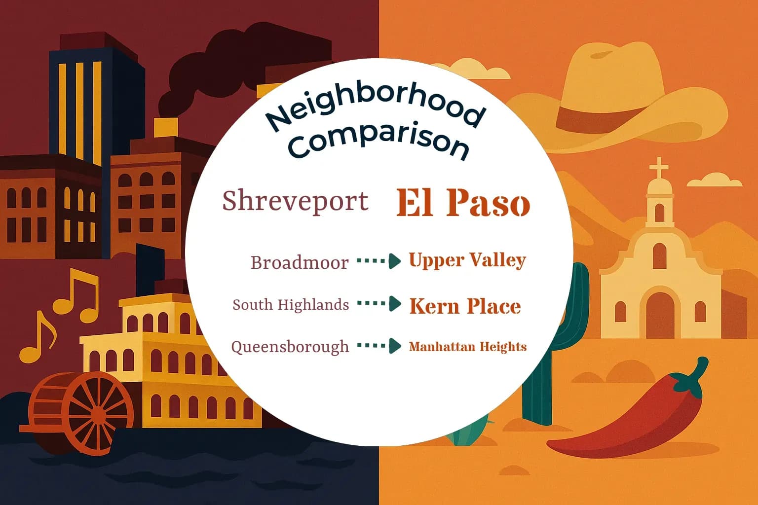 Shreveport vs El Paso Neighborhood Comparison