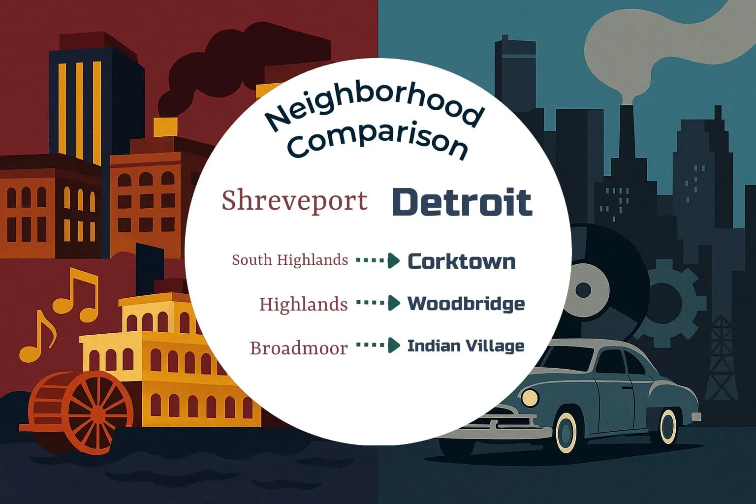 Shreveport vs Detroit Neighborhood Comparison