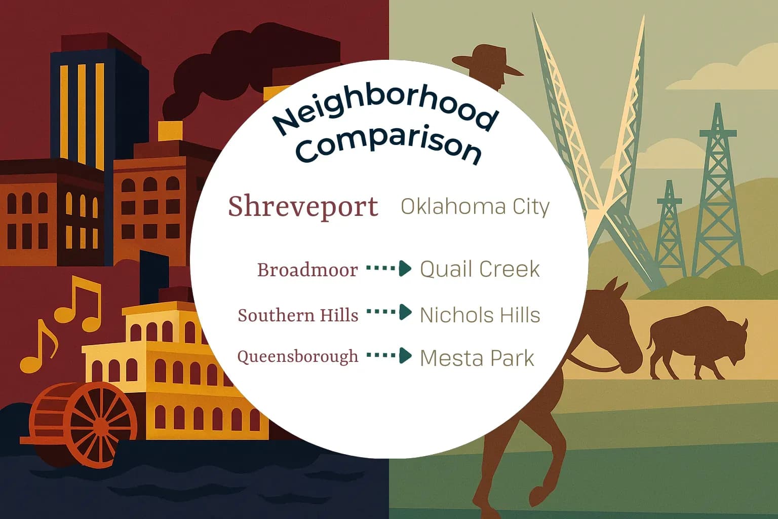 Shreveport vs Oklahoma City Neighborhood Comparison