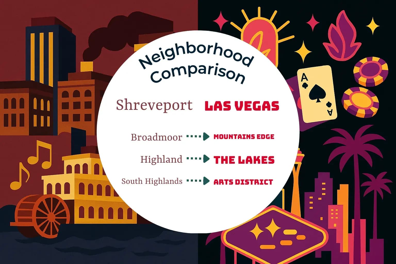 Shreveport vs Las Vegas Neighborhood Comparison