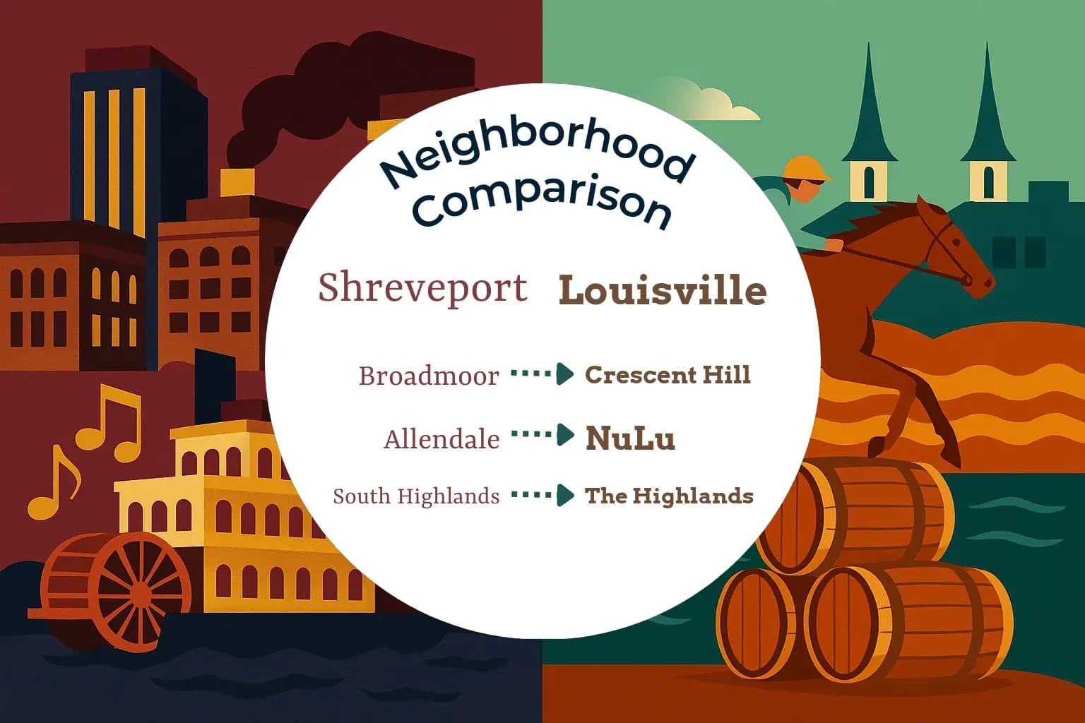 Shreveport vs Louisville Neighborhood Comparison