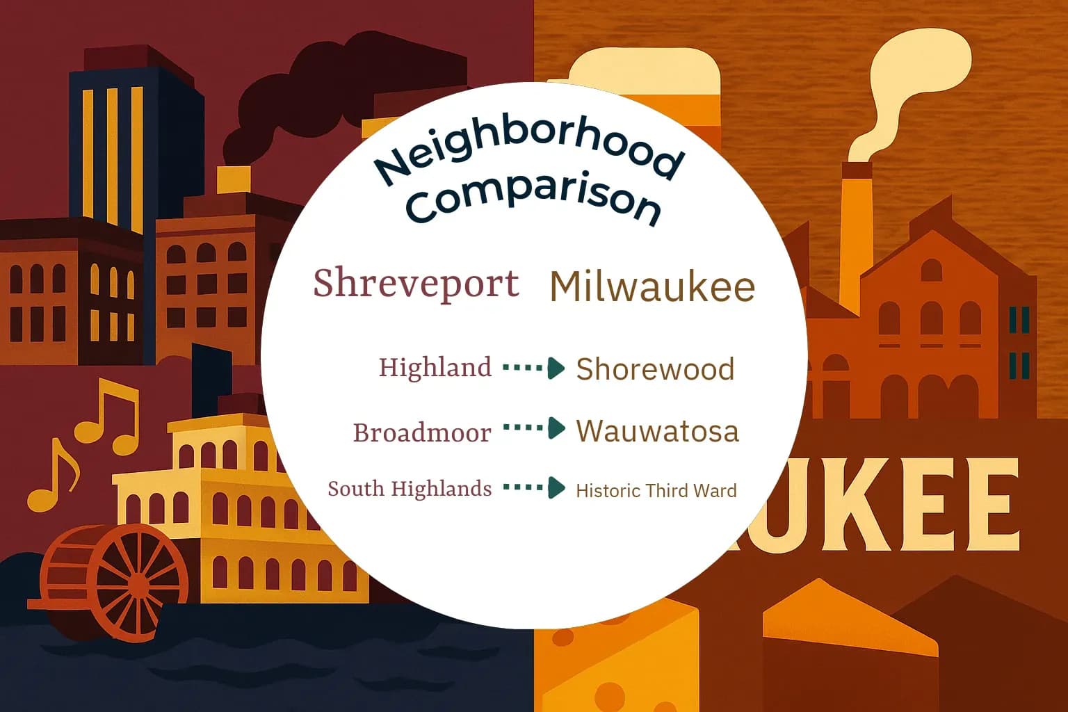 Shreveport vs Milwaukee Neighborhood Comparison