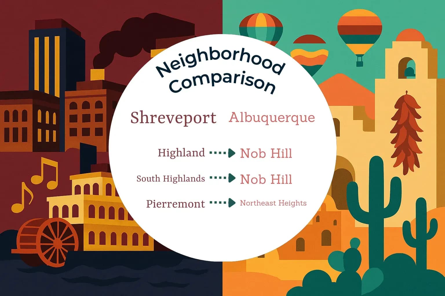 Shreveport vs Albuquerque Neighborhood Comparison