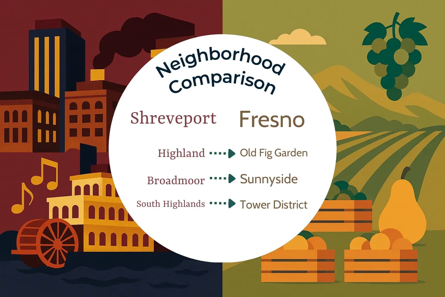 Shreveport vs Fresno Neighborhood Comparison