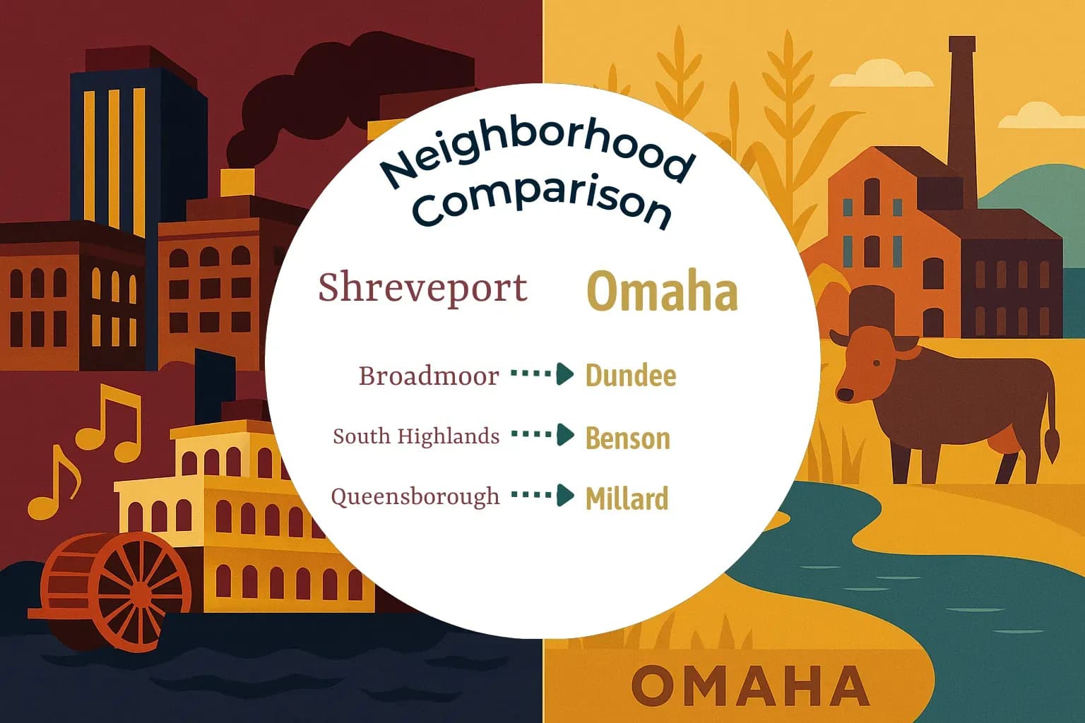Shreveport vs Omaha Neighborhood Comparison