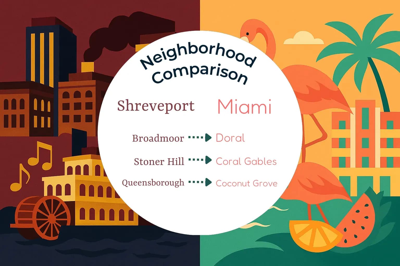 Shreveport vs Miami Neighborhood Comparison