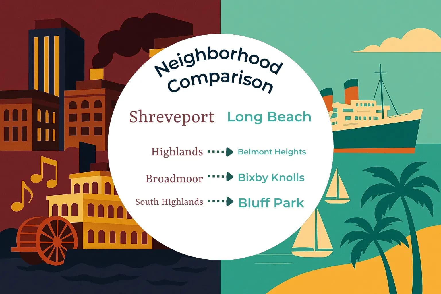 Shreveport vs Long Beach Neighborhood Comparison
